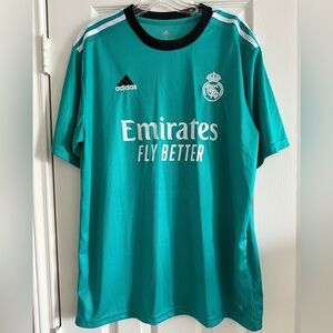 Adidas Aeroready La Liga Real Madrid #11 Turquoise Kit, Player Version, Large